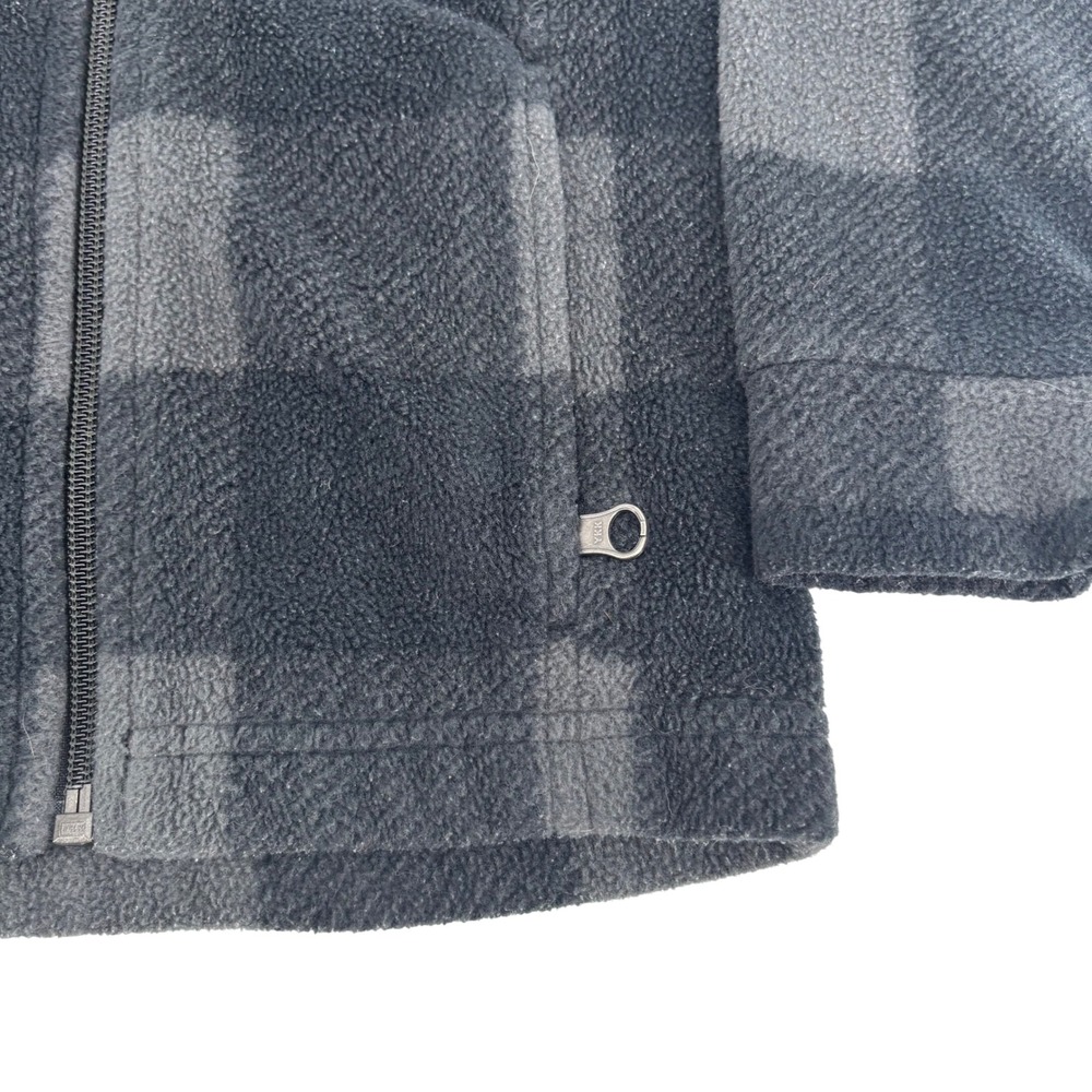 Columbia Toddler Boys Gray Buffalo Plaid Full Zip Fleece Jacket 3T - Picture 2 of 9